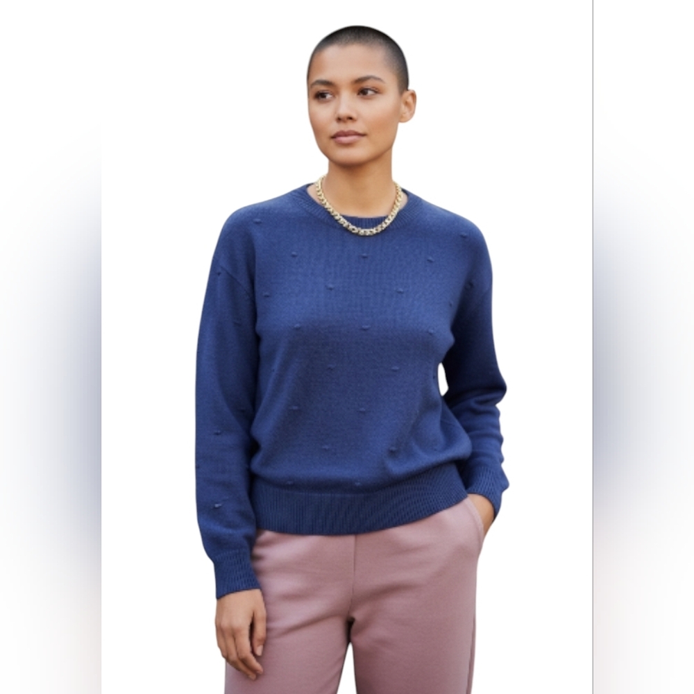 Kendall & Kylie Textured Blue Sweater Size XS